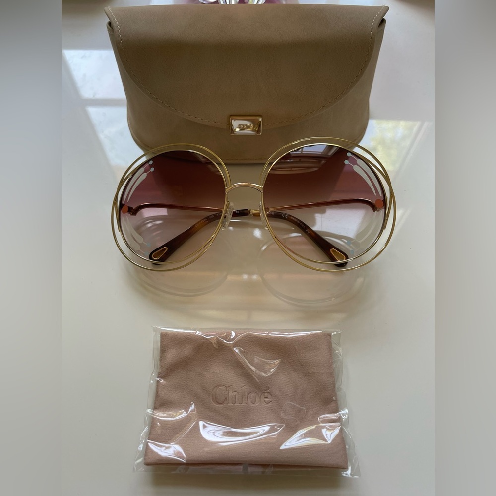 Chloe Carlina Round Sunglasses